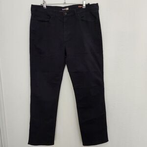 Dockers Mens Black Straight Leg Casual Pants Size 38x32